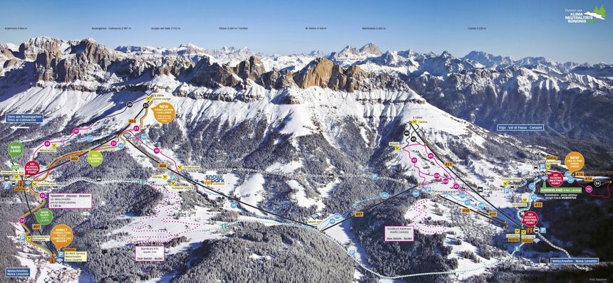 Loipenplan Welschnofen - Karersee (Rosengarten/Latemar)