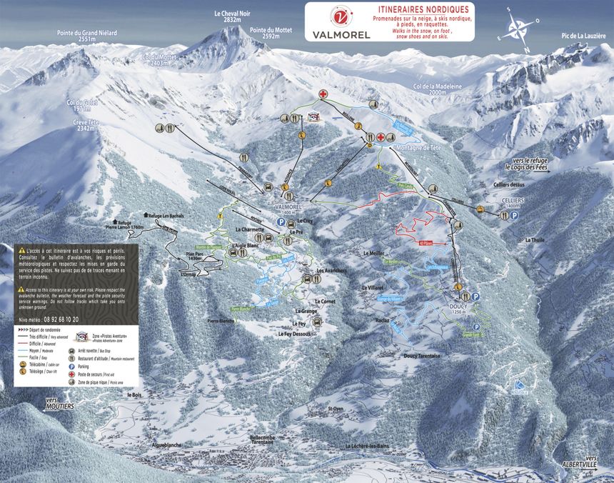 Loipenplan Valmorel - Nâves