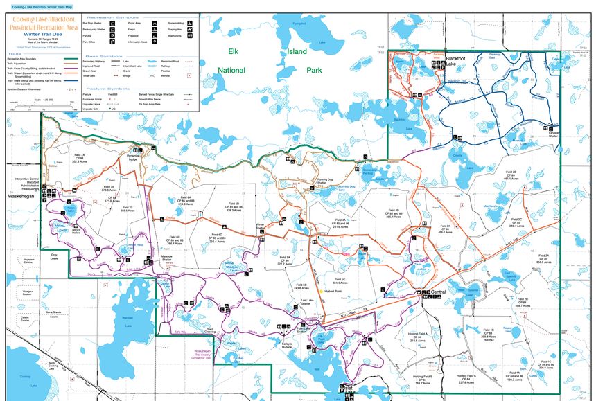 Trail Map Cooking Lake - Blackfoot Provincial Recreation Area