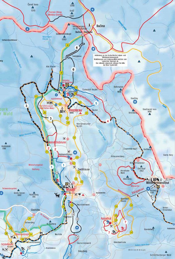 Trail Map Cross Country Center Mauth-Finsterau