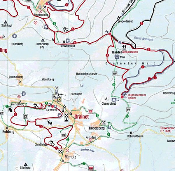 Trail Map Cross Country Center Grainet - Obergrainet - Haidel