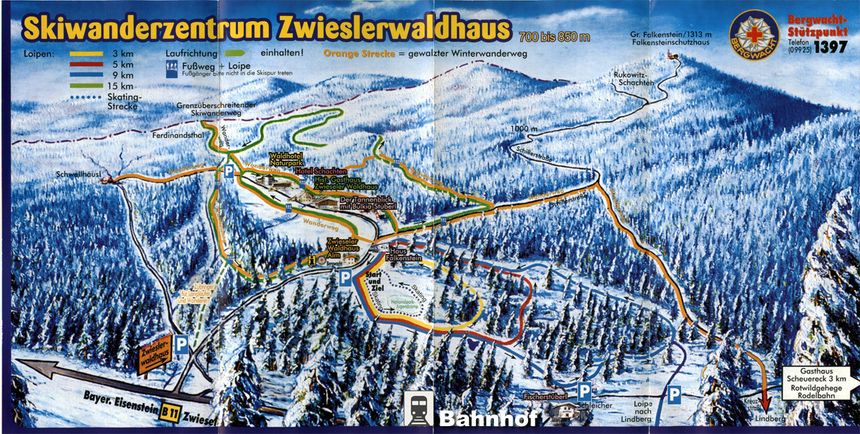 Trail Map Cross Country Center Zwieslerwaldhaus