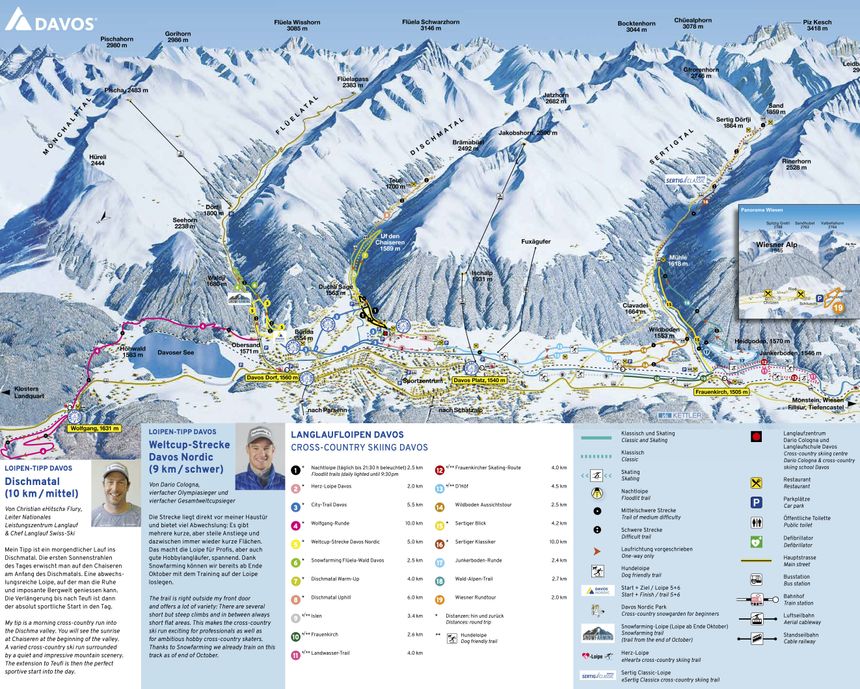 Trail Map Davos Klosters