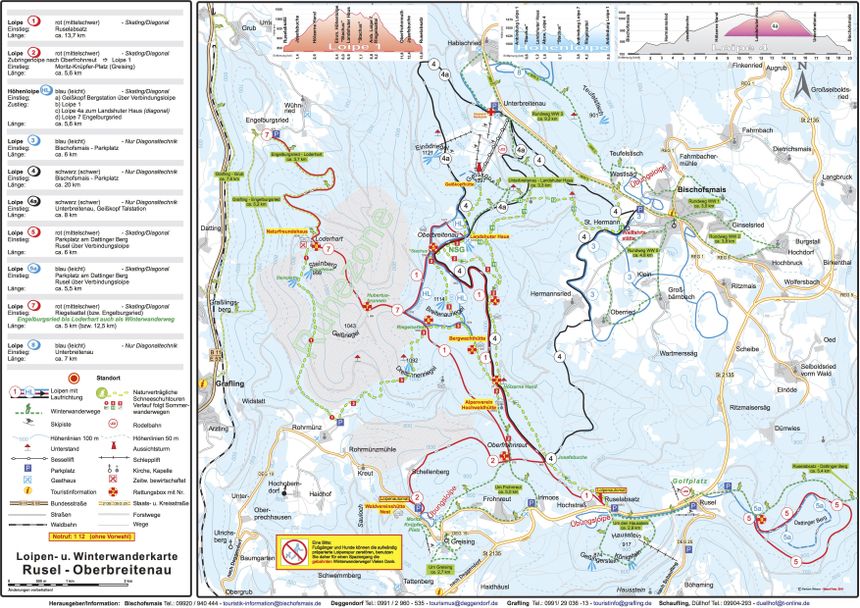 Loipenplan Deggendorf – Rusel – Bischofsmais