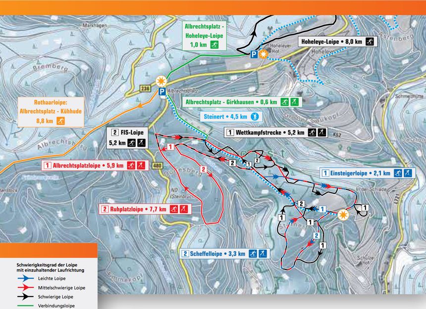 Loipenplan DSV Nordic Aktiv Zentrum Girkhausen