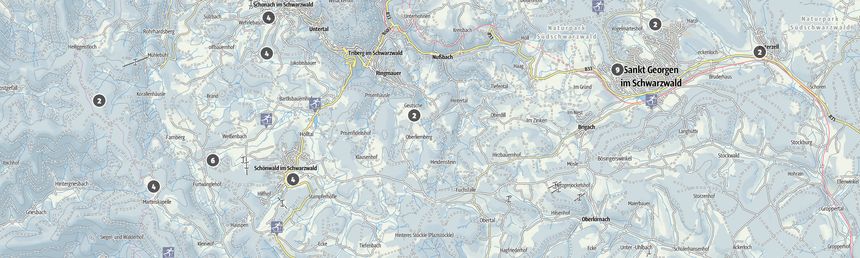 Trail Map Ferienland Schwarzwald - Black Forest