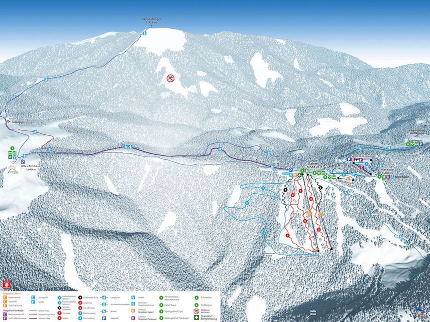 Loipenplan Gaberl - Salzstiegl