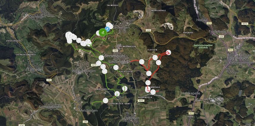Loipenplan Genkingen - Sonnenbühl