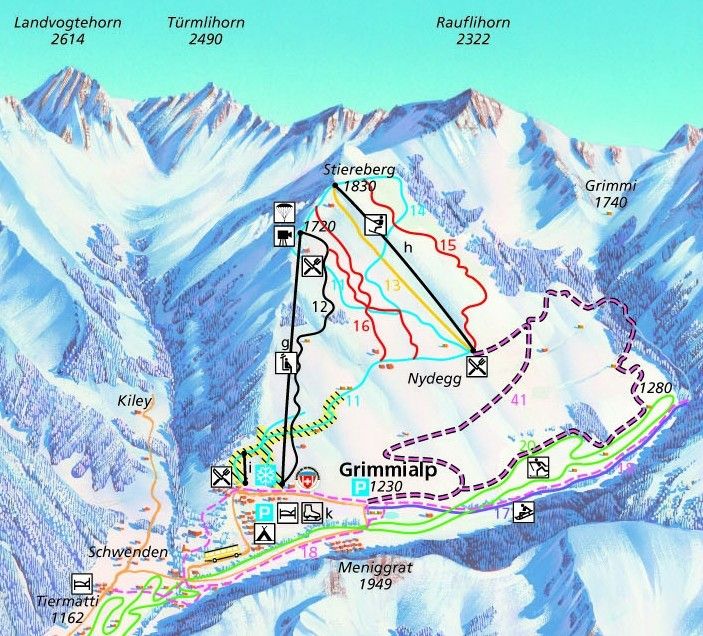 Trail Map Grimmialp Diemtigtal