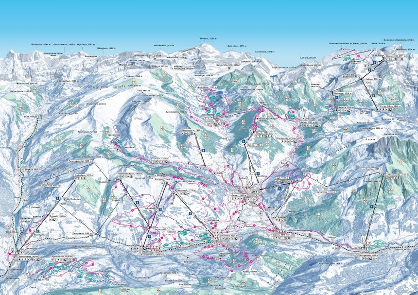 Trail Map Gstaad Mountain Rides