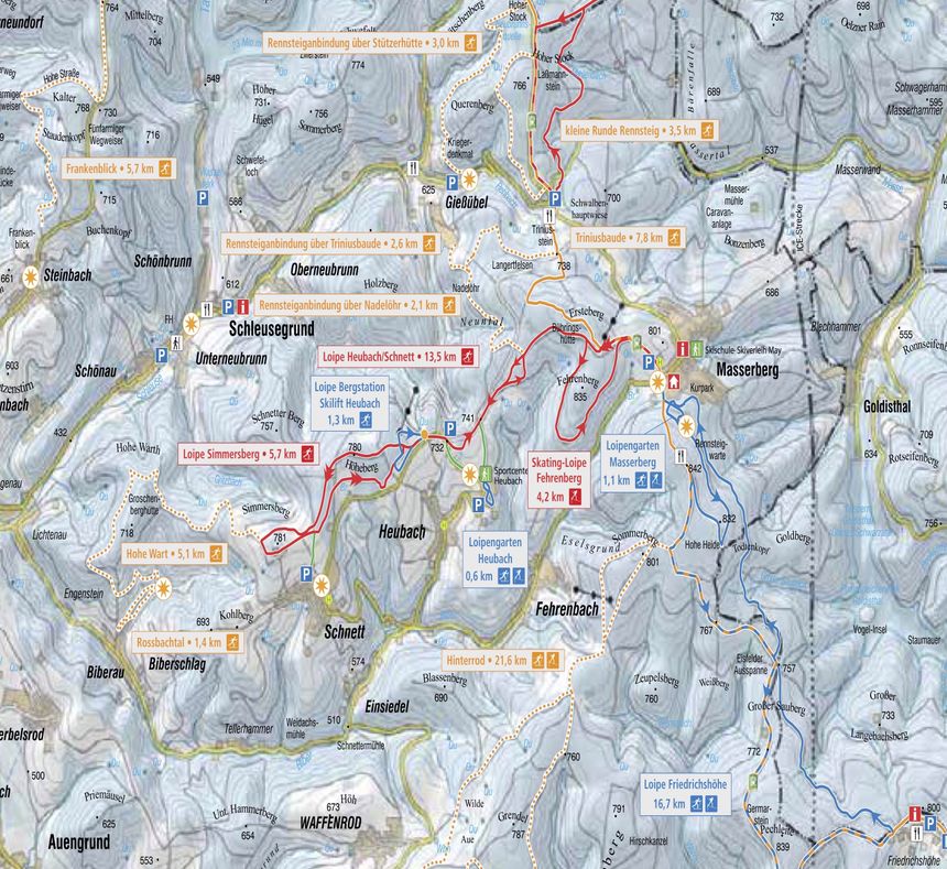 Trail Map Masserberg - Heubach