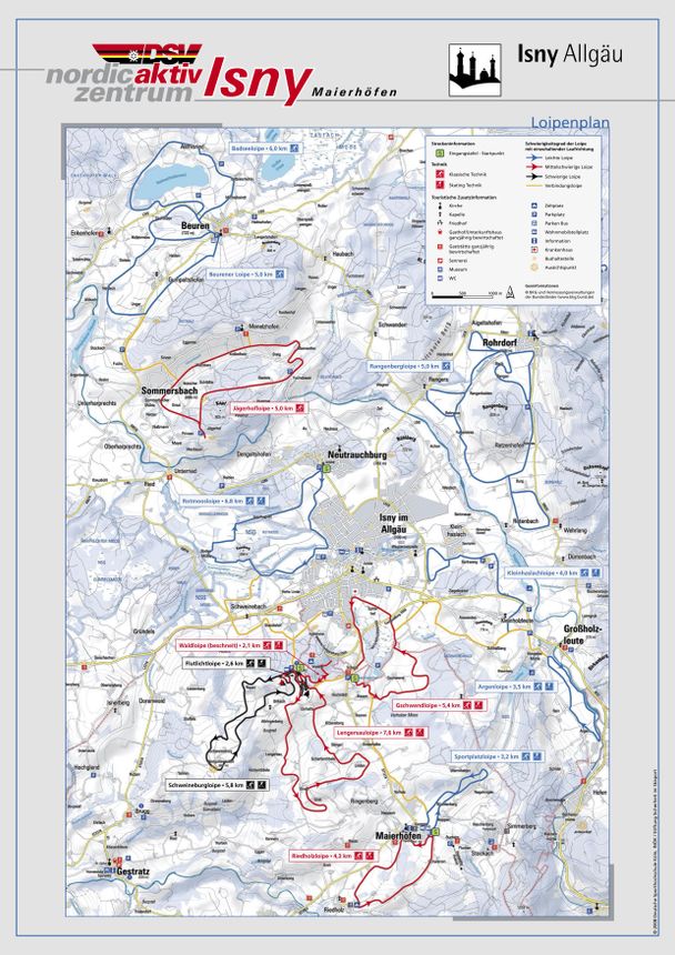 Loipenplan Isny - Maierhöfen