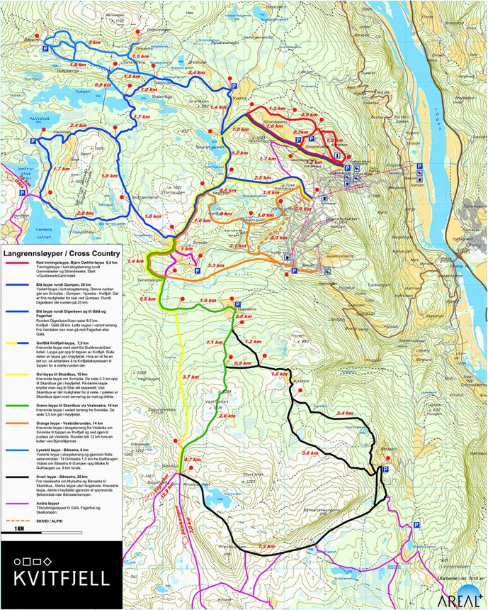 Loipenplan Kvitfjell