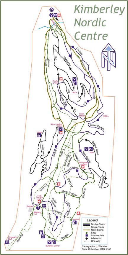 Loipenplan Kimberley Nordic Club