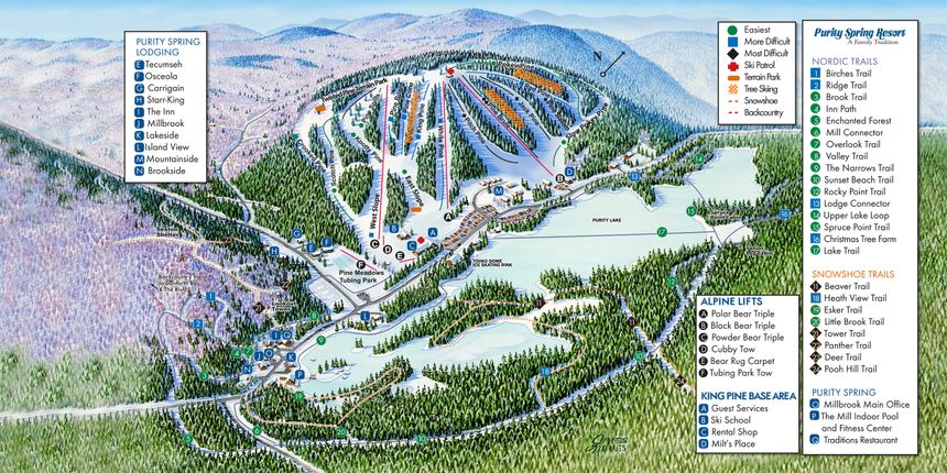 Loipenplan King Pine Ski Area