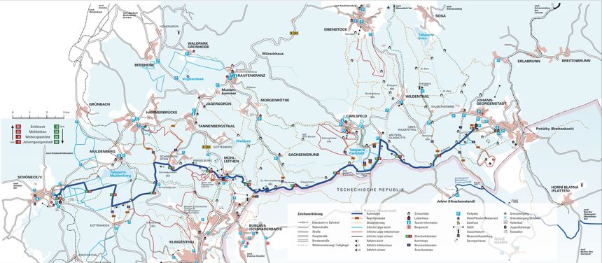 Loipenplan Klingenthal - Mühlleiten