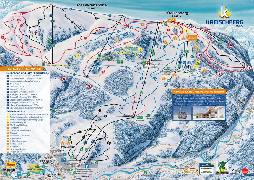 Trail Map Kreischberg
