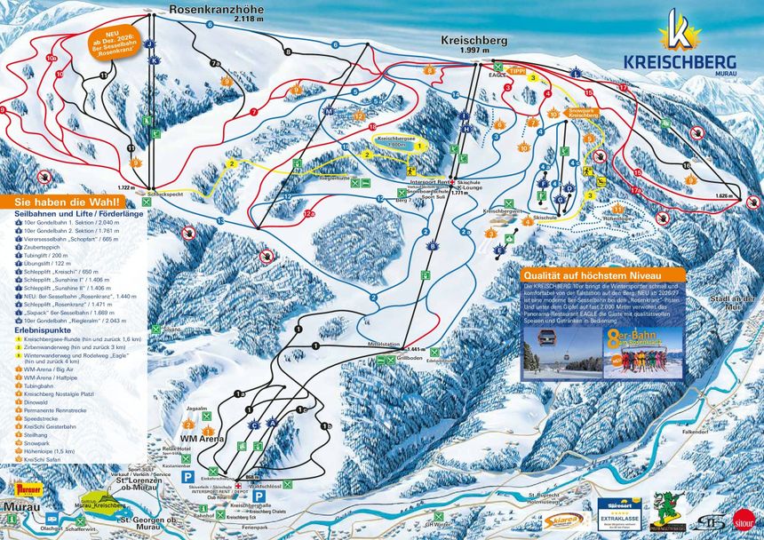 Loipenplan Murtal Seilbahnen BetriebsGmbH