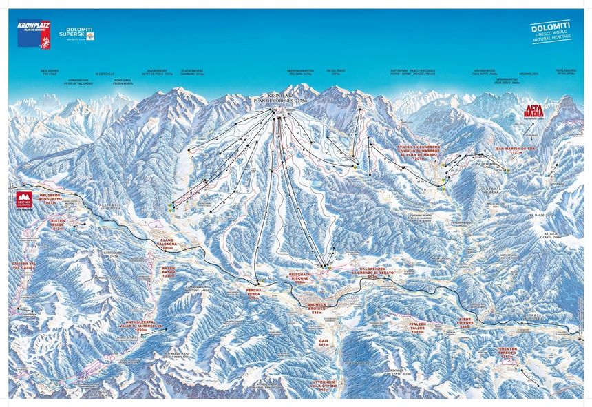Loipenplan Kronplatz