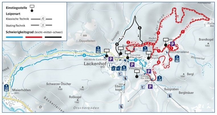 Loipenplan Lackenhof Ötscher
