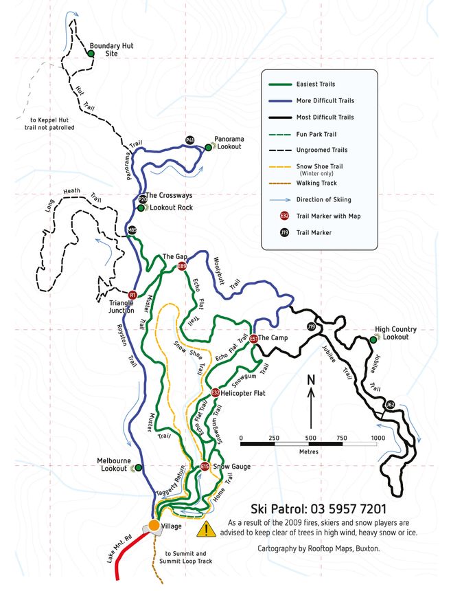 Trail Map Lake Mountain Alpine Resort