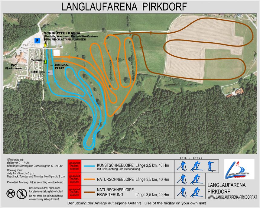 Loipenplan Langlaufarena Pirkdorf