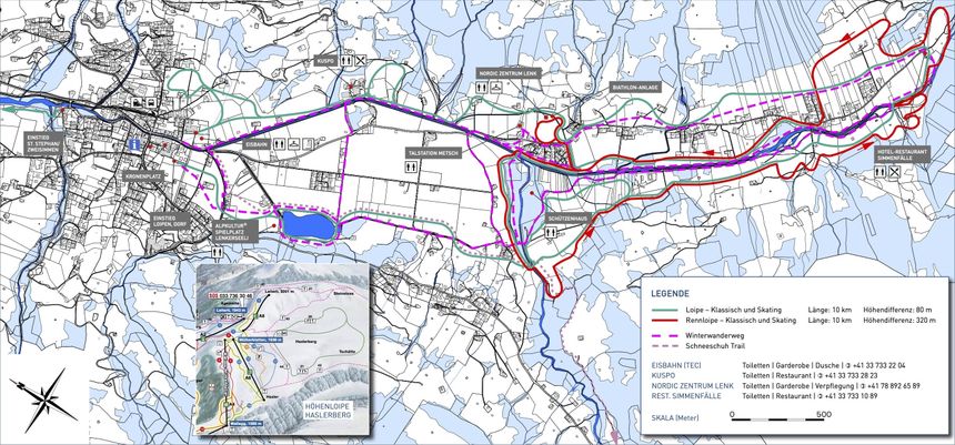 Loipenplan Lenk im Simmental