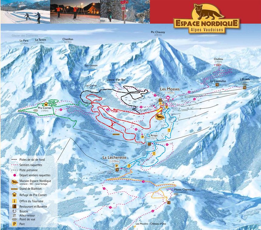 Trail Map Les Mosses La Lecherette