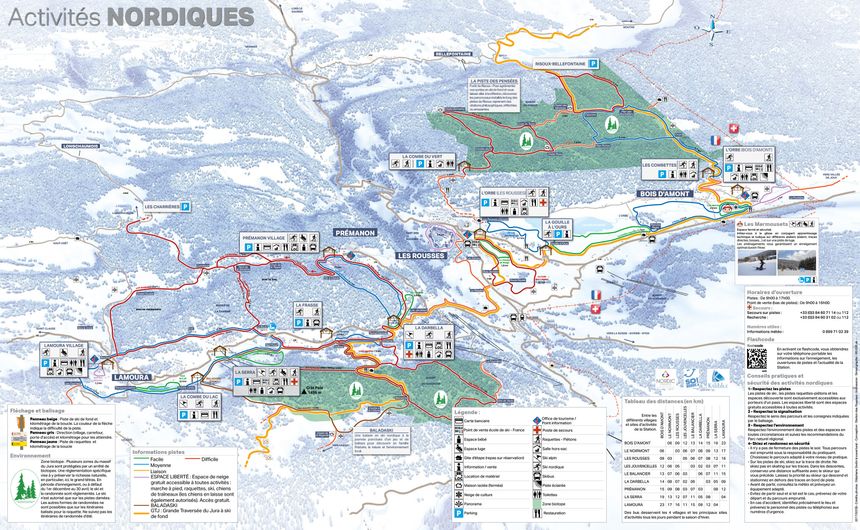 Trail Map Les Rousses