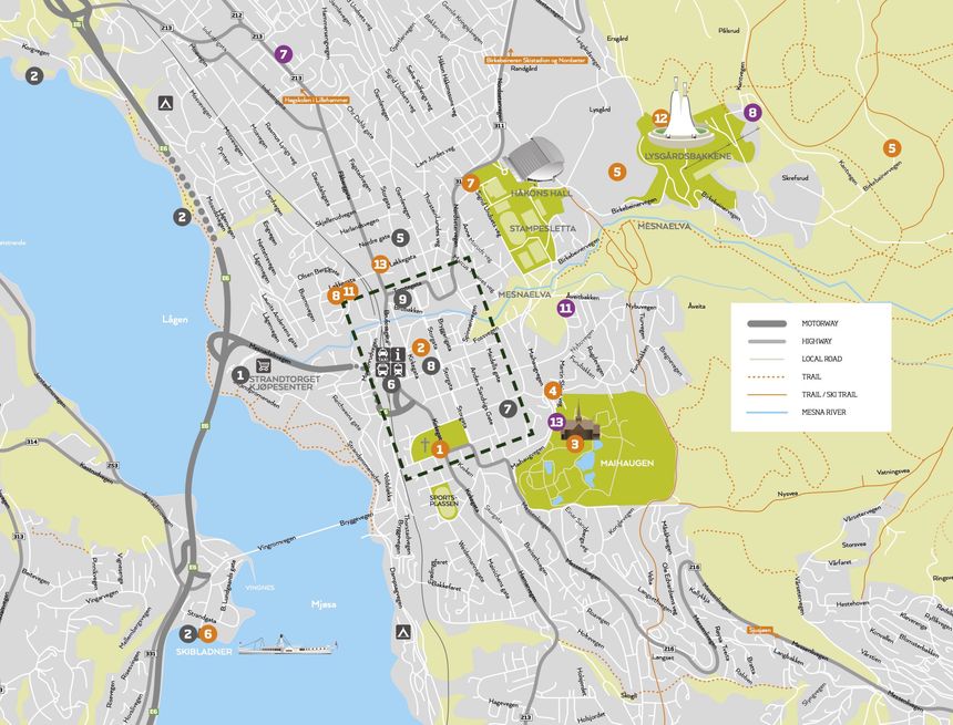 Loipenplan Lillehammer