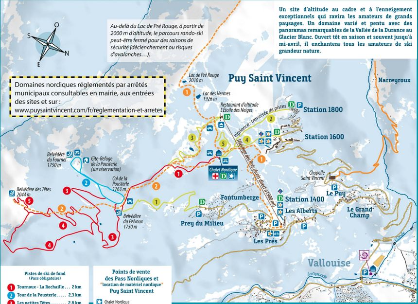 Loipenplan Puy St Vincent