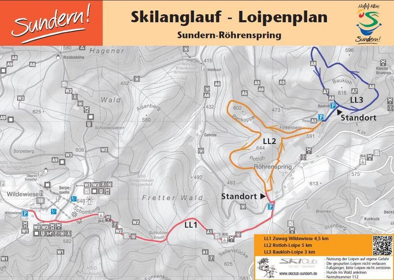 Trail Map Panoramaskigebiet Wildewiese