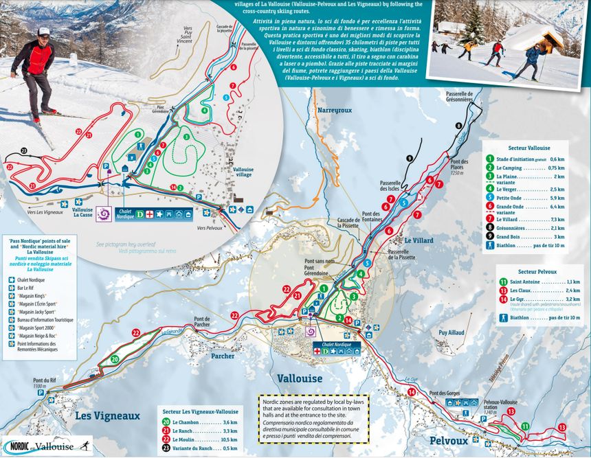 Loipenplan Pelvoux Vallouise