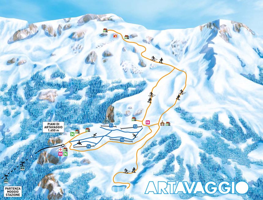 Loipenplan Piani di Artavaggio