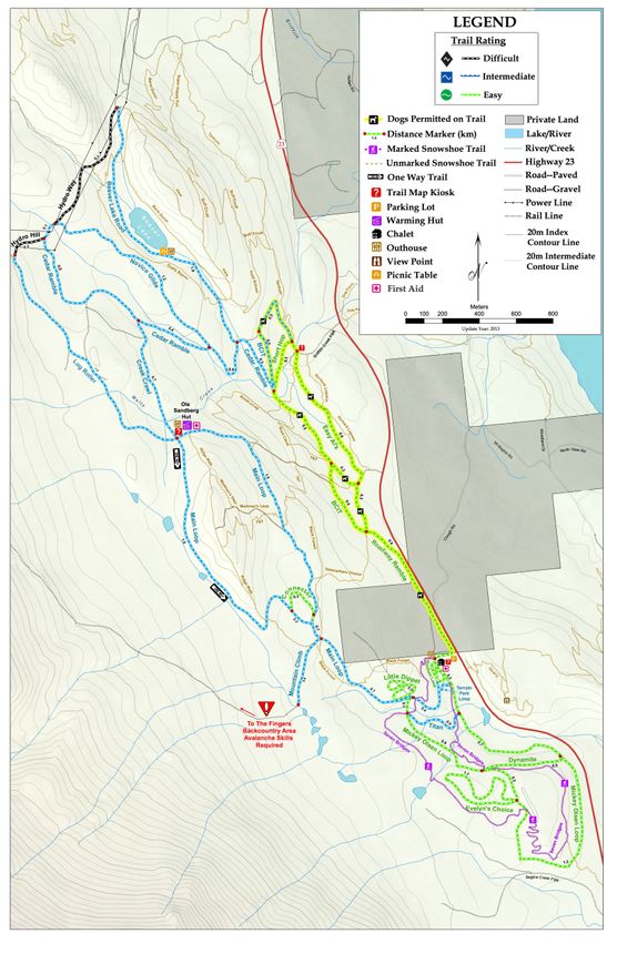 Trail Map Revelstoke Nordic Ski Club