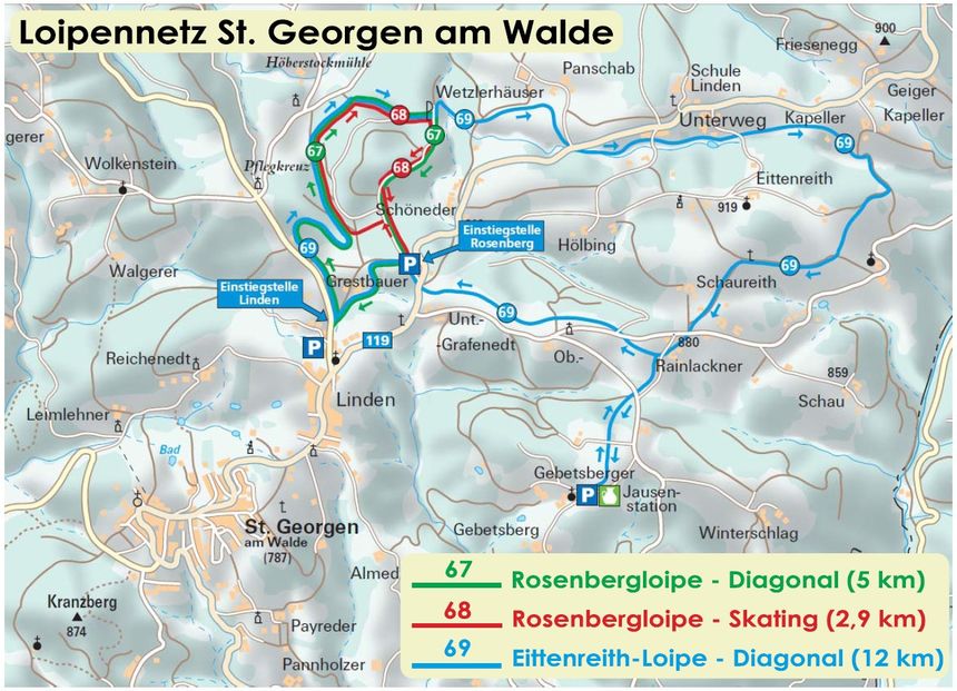 Loipenplan St. Georgen am Walde