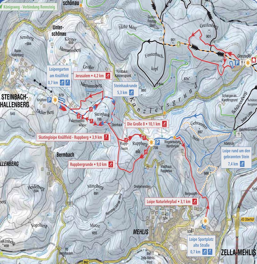 Loipenplan Ruppberg Knüllfeld