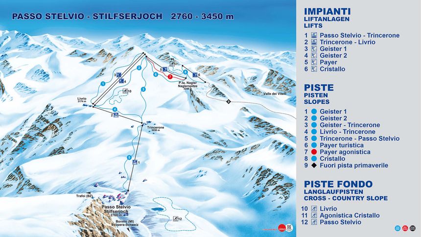Trail Map Stelvio Glacier