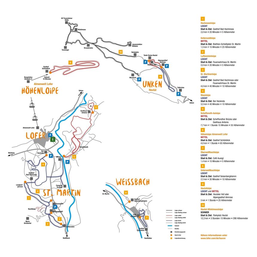 Trail Map Salzburger Saalachtal