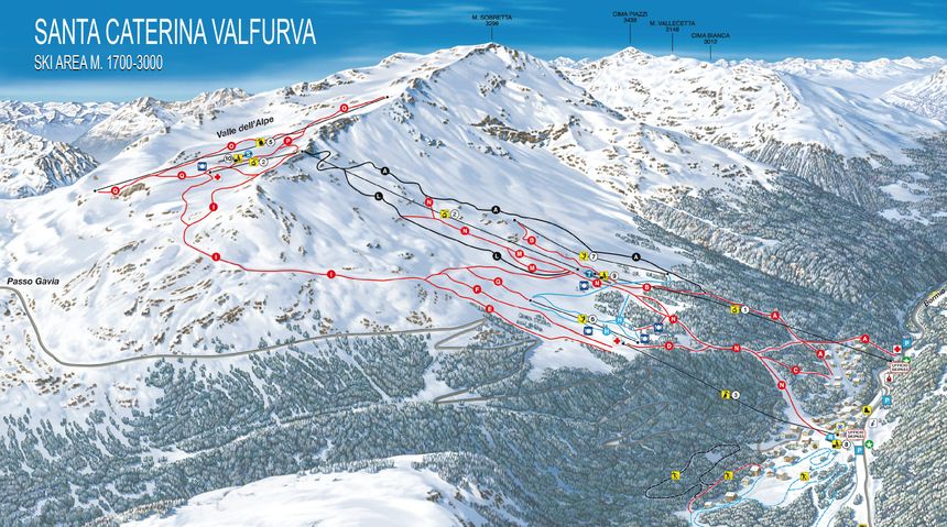 Loipenplan Santa Caterina Valfurva