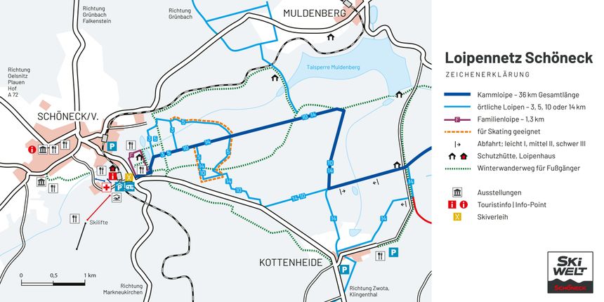 Trail Map Schöneck Hohe Reuth