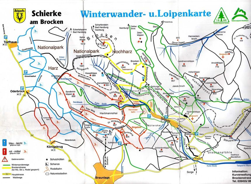 Trail Map Schierke am Brocken