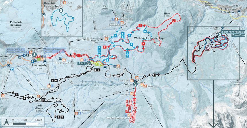 Loipenplan Seiser Alm