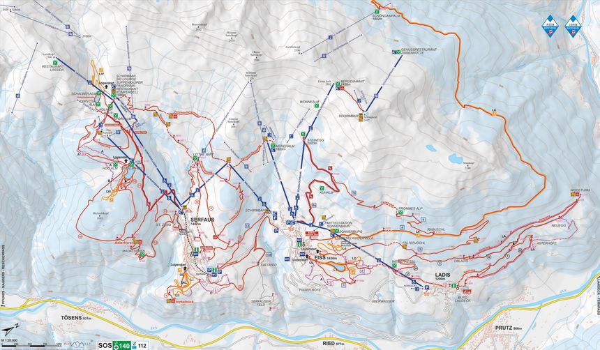 Trail Map Serfaus Fiss Ladis