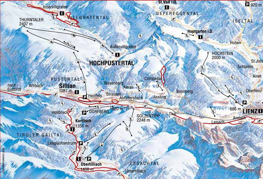 Trail Map Sillian Hochpustertal