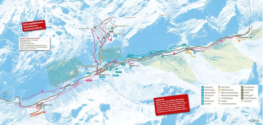 Loipenplan Splügen/Rheinwald