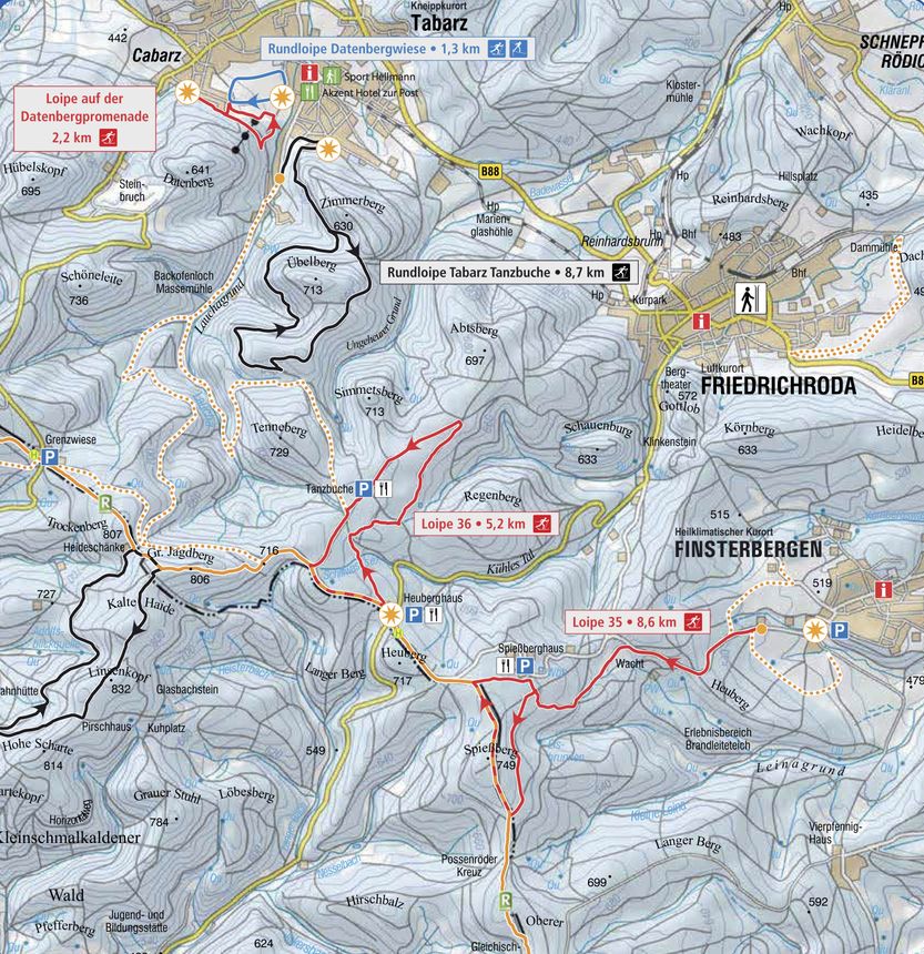 Trail Map Tabarz Inselsberg