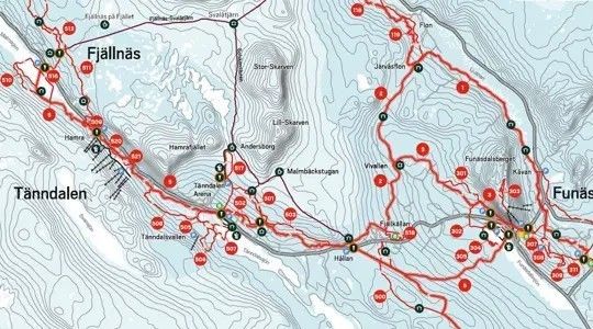 Loipenplan Tänndalen