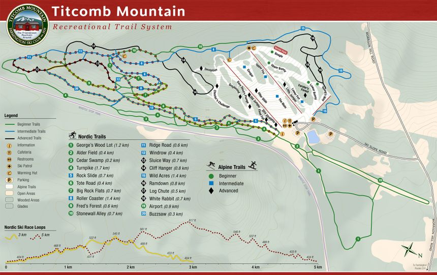 Loipenplan Titcomb Mountain