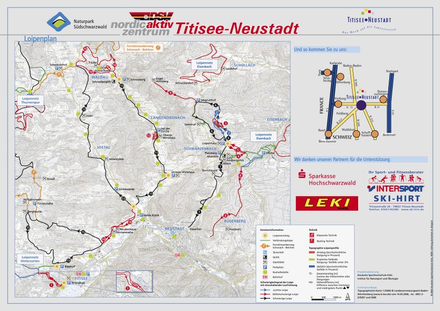Loipenplan Titisee-Neustadt